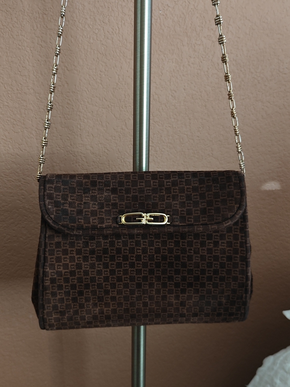 VTG Gucci Chain Sueded Brown Bag